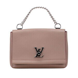 Louis Vuitton Lockme Handbag Beige Tan Leather